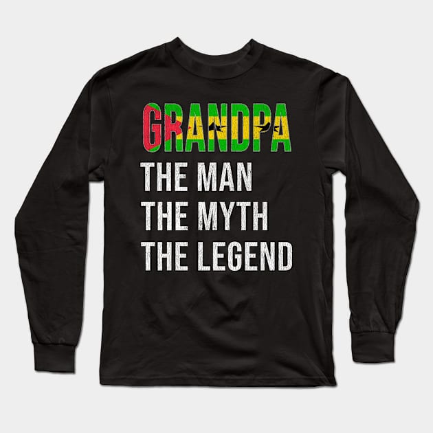 Grand Father Sao Tomean Grandpa The Man The Myth The Legend - Gift for Sao Tomean Dad With Roots From  Sao Tome And Principe Long Sleeve T-Shirt by Country Flags